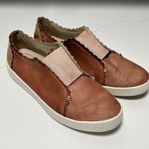 Cole Haan Grandpro Tennis Spectator Scallop Brown Shoes - 8.5